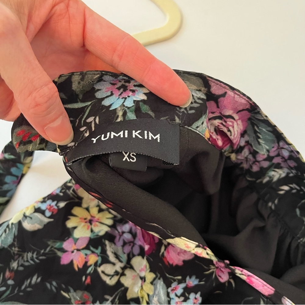 Yumi Kim Black Floral Kiss Me Mini Dress Size XS - Picture 10 of 12